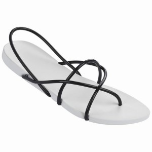 Ipanema Philippe Starck Thing G Ženske Sandale Bijele Crne | 4651ZJFTI