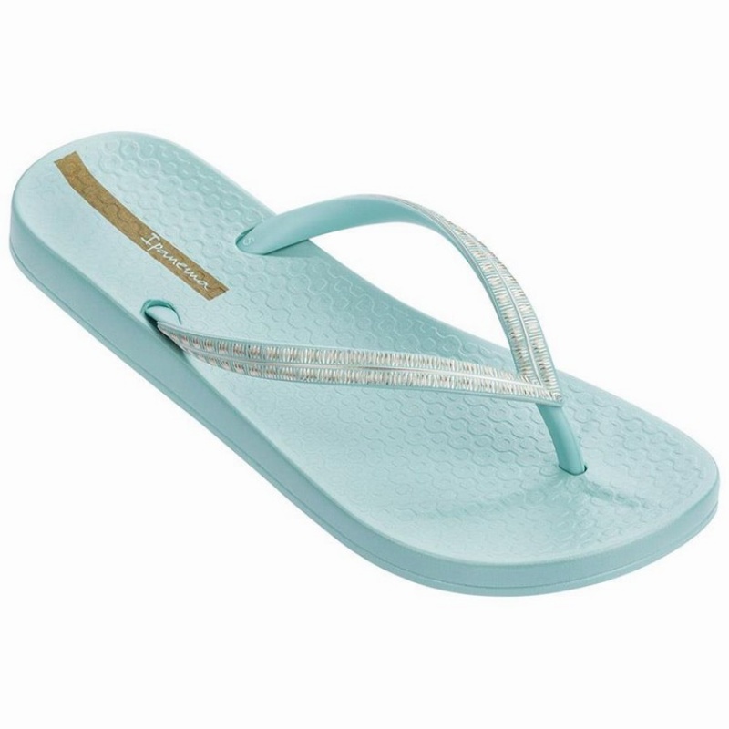 Ipanema Ana Metallic IV Ženske Japanke Zelene Zlatne | 6081LTHQS