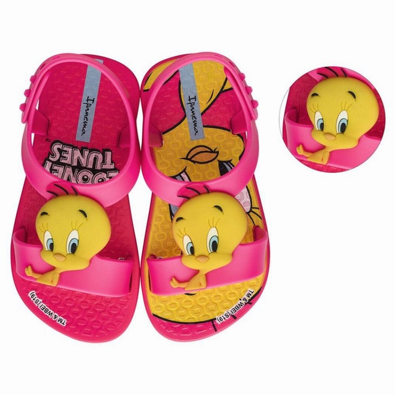 Ipanema Looney Tunes Baby Sandale Roze Žute | 0413VNMQI
