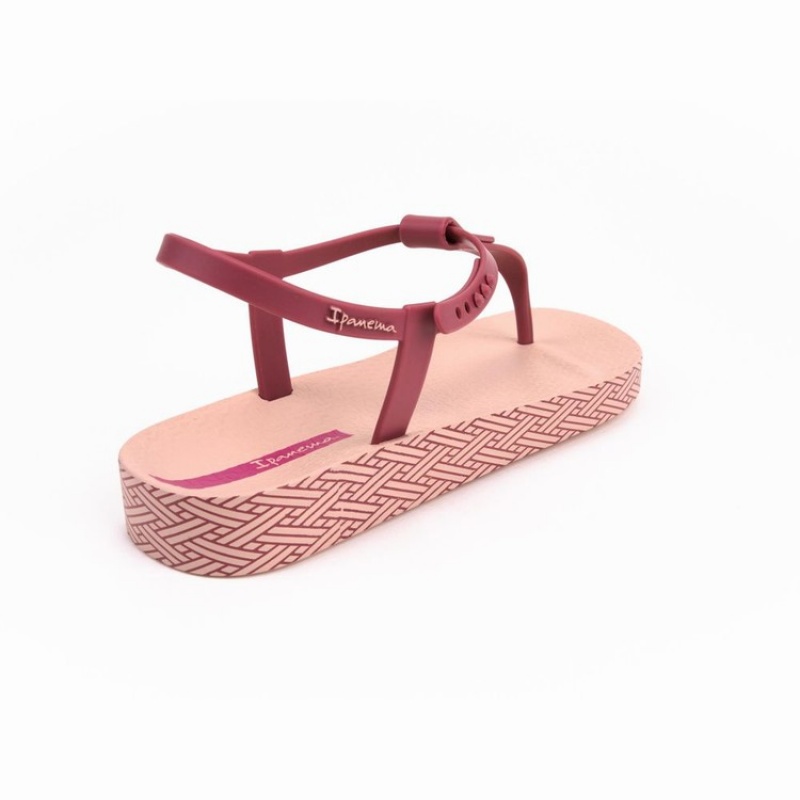 Ipanema Plush Weave Ženske Sandale Roze Bordo | 1037FKCBN