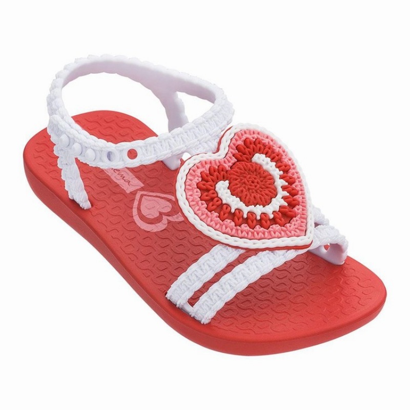 Ipanema V Baby Sandale Crvene Bijele | 3105BOHCA